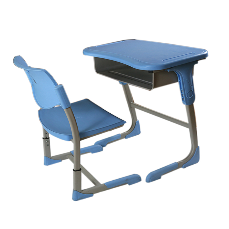 Classroom student desks and chairs single steel and wood study desk