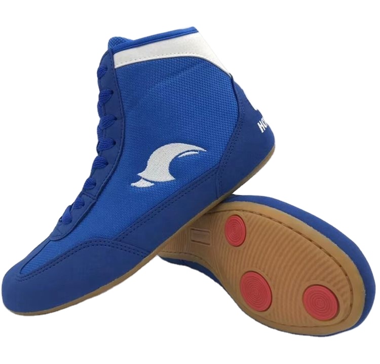 Professional Boxing Wrestling Shoes Rubber Outsole Breathable Combat Sneakers Lace-up training fighting boots