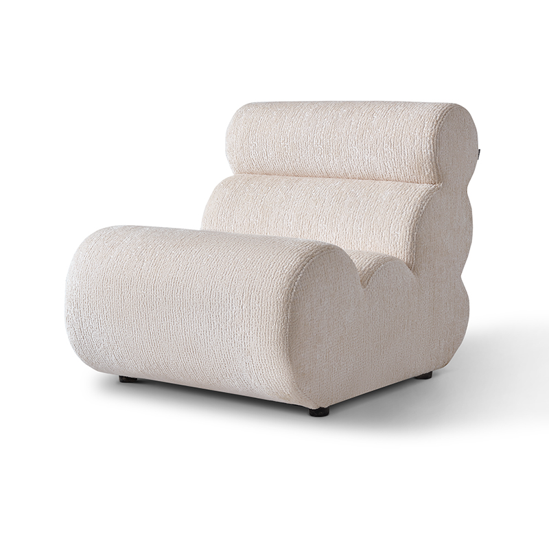 102828 Quanu simple modern could shape fabric armchair single seat sofa chair