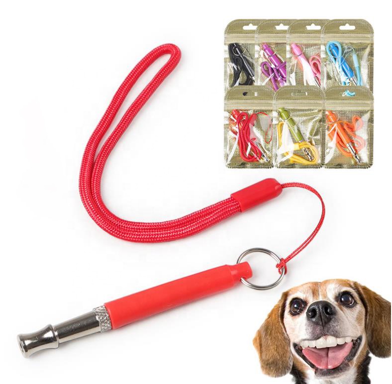 Manufacturer wholesale adjustable sound stop barking training pet dog whistle.