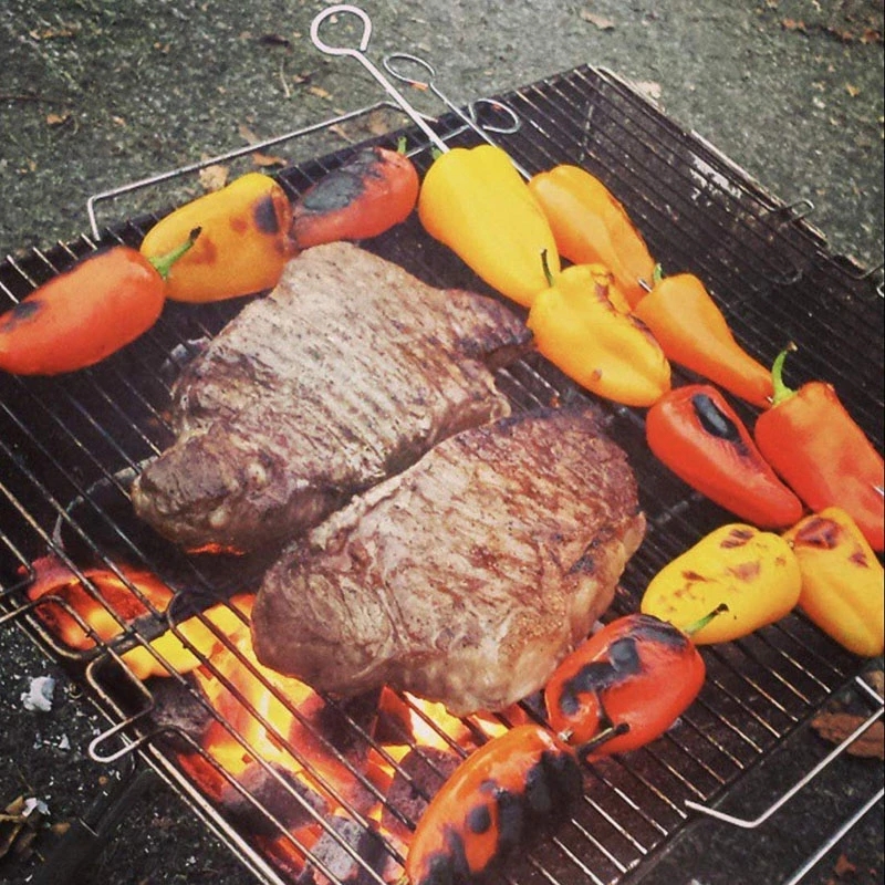 Portable Charcoal Starter Stainless Steel Outdoor BBQ Grill Foldable Barbecue folding grill heating stove