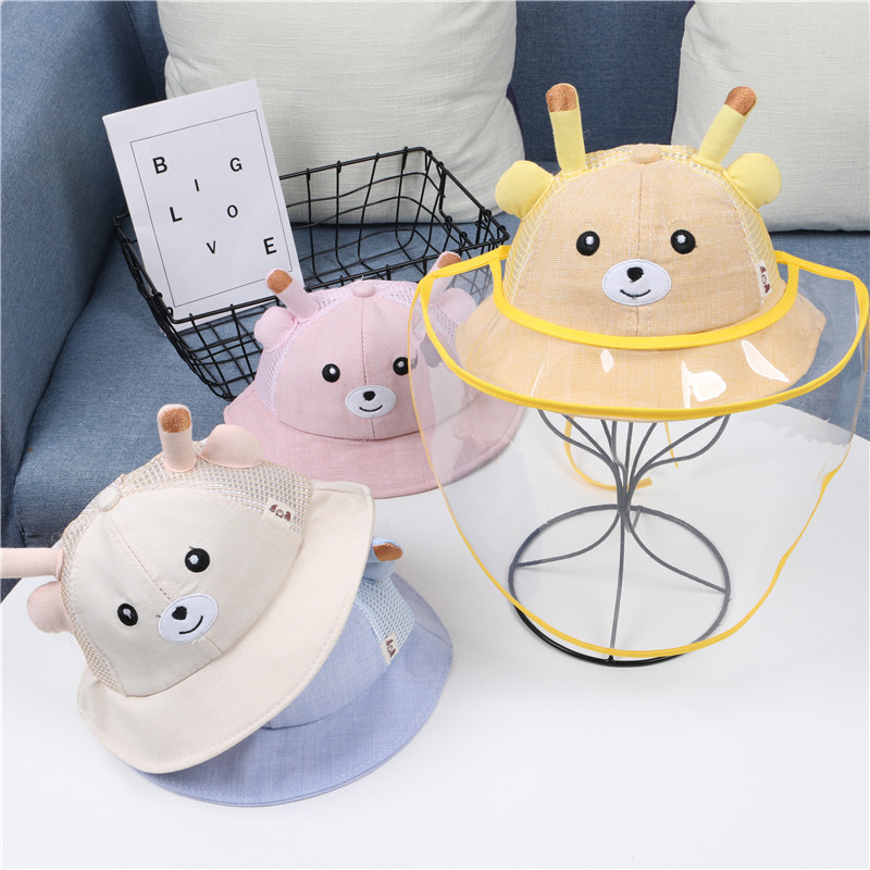 Giraffe Anti- spitting Anti Fog Shield Bear Baby Hat Fisherman Hat For Baby Kids