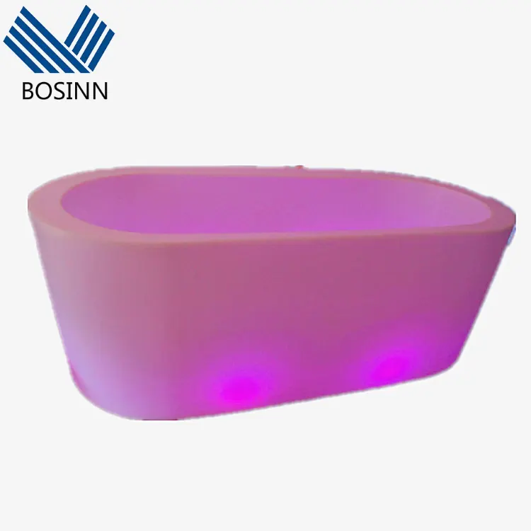 Romantic Bathtubs for Mandarin Duck Bath Whirlpools RGB Color Lighting Waterproof LED Bathtub for Balcony SPA Tub