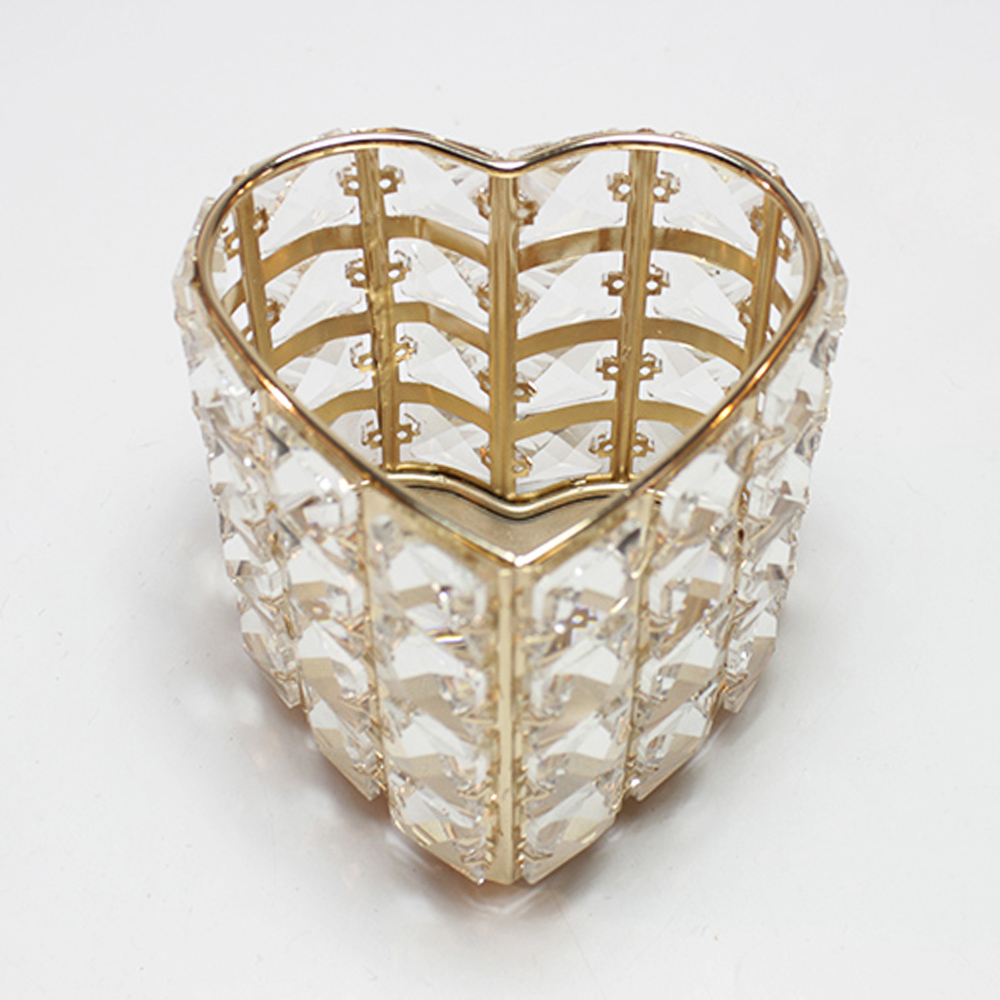 crystal wedding centerpiece gold multiduty storage box candle holder for decor