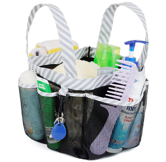 Amazon Hot Selling Portable College Dorm Shower Bag Laundry Mesh Shower Caddy Tote