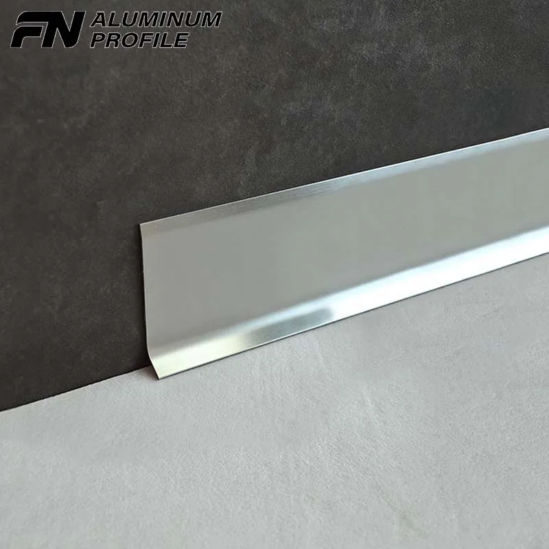 Brushed Aluminum Baseboard Secure Protection Extrusion Floor Wall Skirting Board Aluminum Profiles