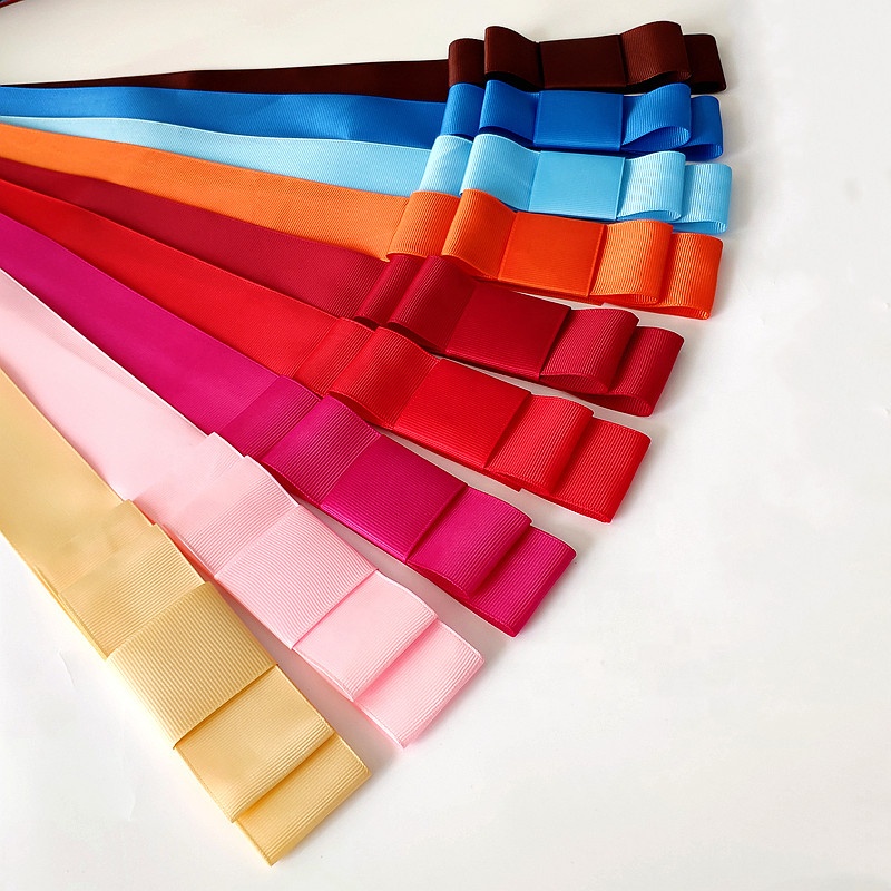 Ready to ship One meter christmas gift wrapping elastic band premade satin ribbon bow for cakes