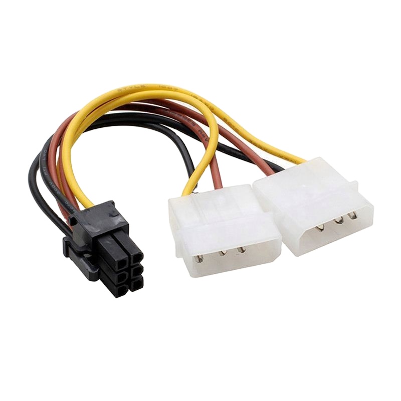 2 IDE двойной 4pin IDE папа 6 Pin женский PCI-E Y IDE кабель питания разъем адаптера для видеокарт