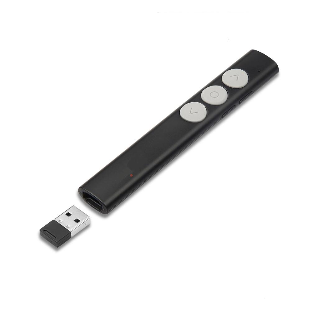 Беспроводной лазерный указатель ручка ведущий 2,4 ГГц PowerPoint Clicker презентации ведущий Дистанционное управление USB указатель слайд Advancer