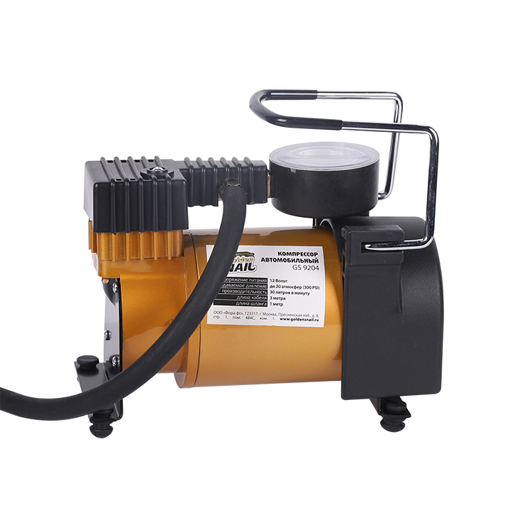 Heavy Duty Rubber Vibration-proof Feet Steel Handle Electric Inflator Pump 12V Car Air Compressor