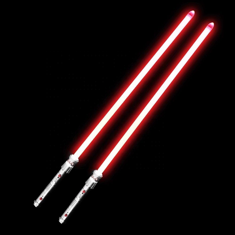 Световой меч TXQsaber Darth Maul с металлической рукояткой, световой меч Dark Lord с двойным лезвием, светящийся на столкновении световой меч