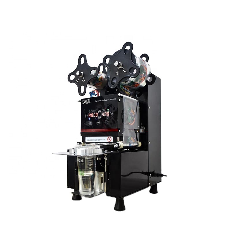 90/95mm Full Automatic Cup Sealing Machine Paper Plastic Cup Sealer Commercial Boba Tea Machine