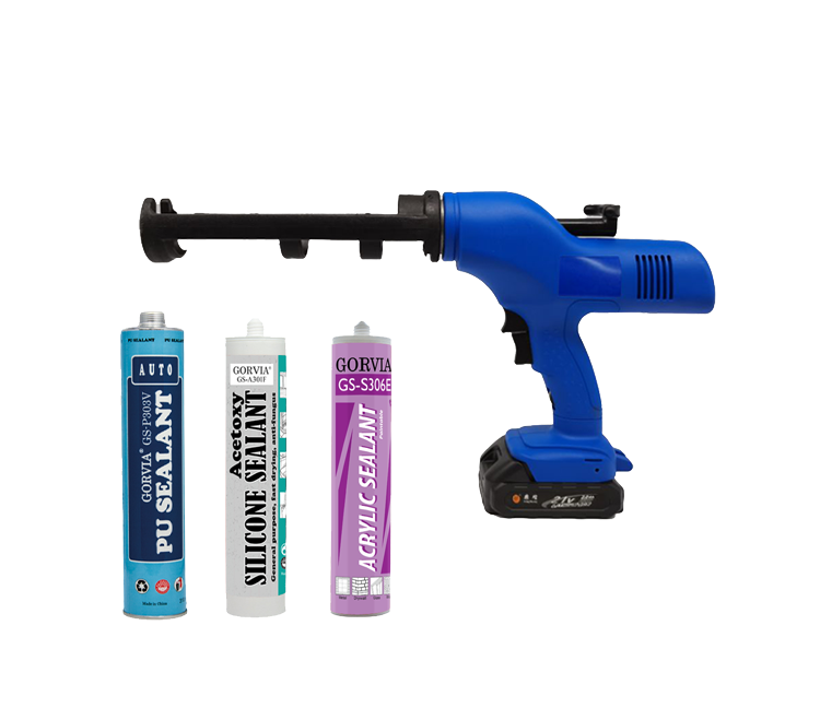 Electric Cordless Lithium Battery Powered Aluminum Cement Sausage Mortar Skeleton Caulking Gun