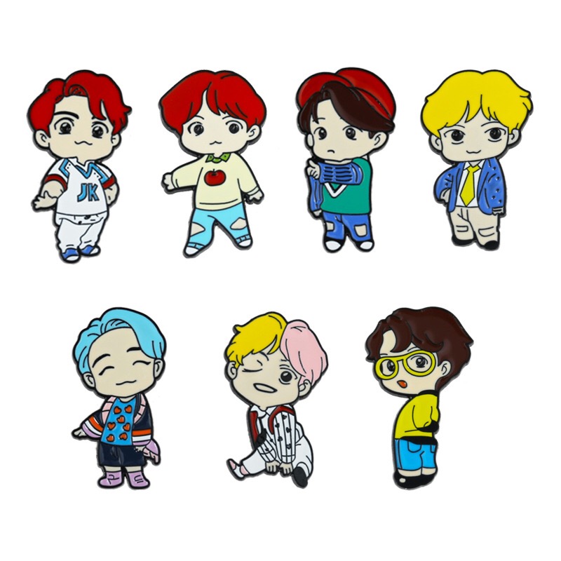 Изготовленный На Заказ пустой Kpop брелок эмалированный металлический значок Bts товар персонализированный булавка для украшения одежды рюкзака