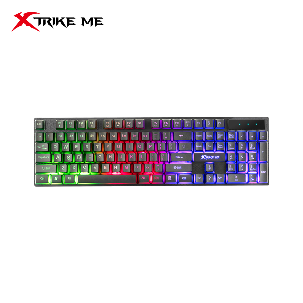 XTRIKE ME Wired PC Gaming Keyboard with mixcolor teclado mecanico KB-305 gamer keyboards for laptop in stock brand keyboard