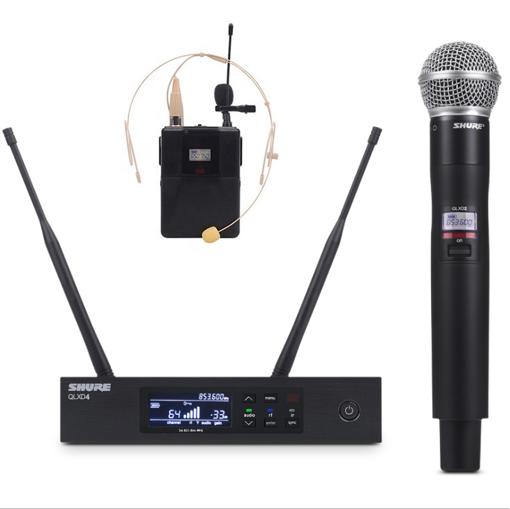Профессиональная QLXD4 QLXD24 портативная гарнитура с отворотом Combo BETA58 SM 58 BETA 87A shure беспроводной микрофон