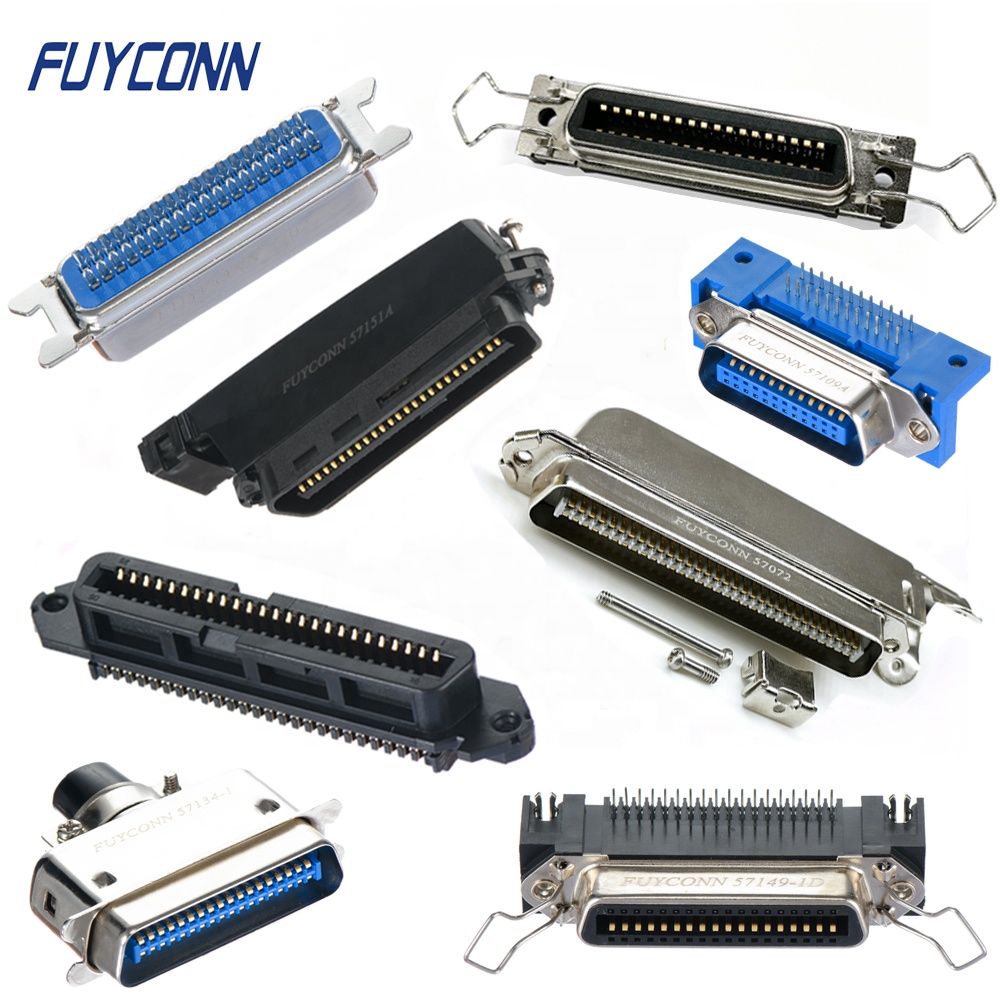 57CN 14 24 36 50 64 pin Чемпион Женский Мужской Centronics разъем, 57FE PCB R/прямой паяльник IDC инструмент D-SUB разъем