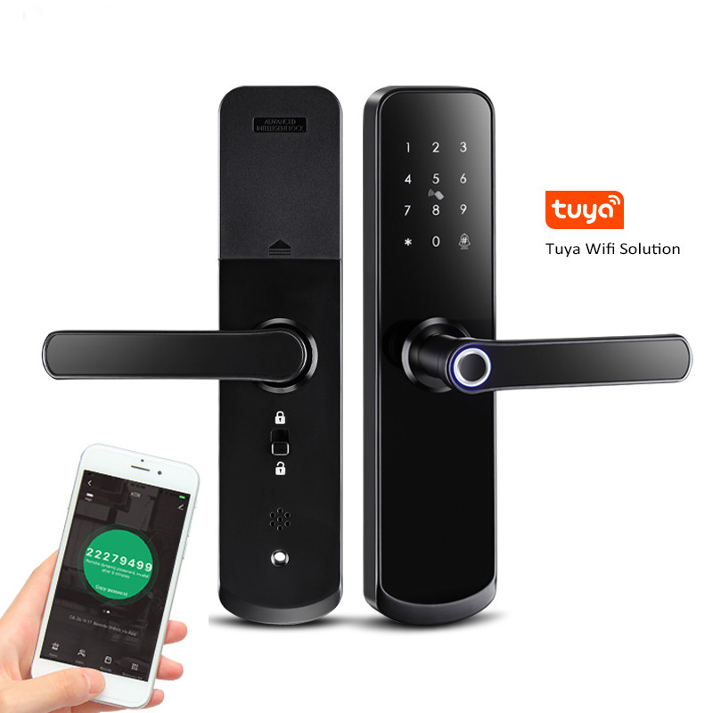 Дверной замок YOUHE Tuya Smart Hotel, Wi-Fi биометрический цифровой дверной замок со сканером отпечатков пальцев