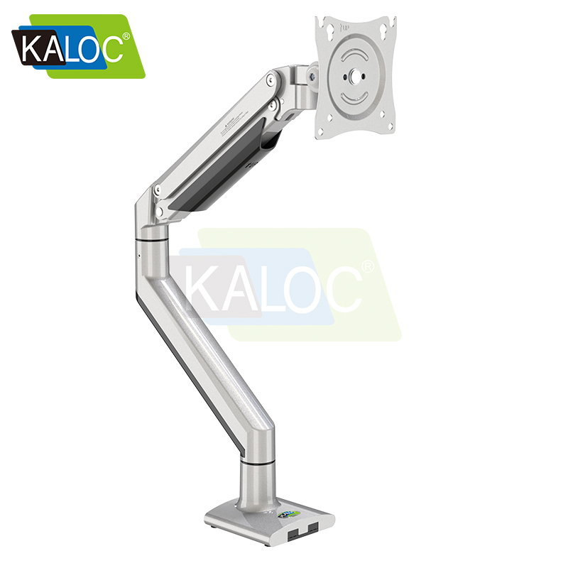 KLC-DS150 гибкий Регулируемый Полностью алюминиевый кронштейн для монитора, длинный двойной настенный кронштейн для ЖК-монитора