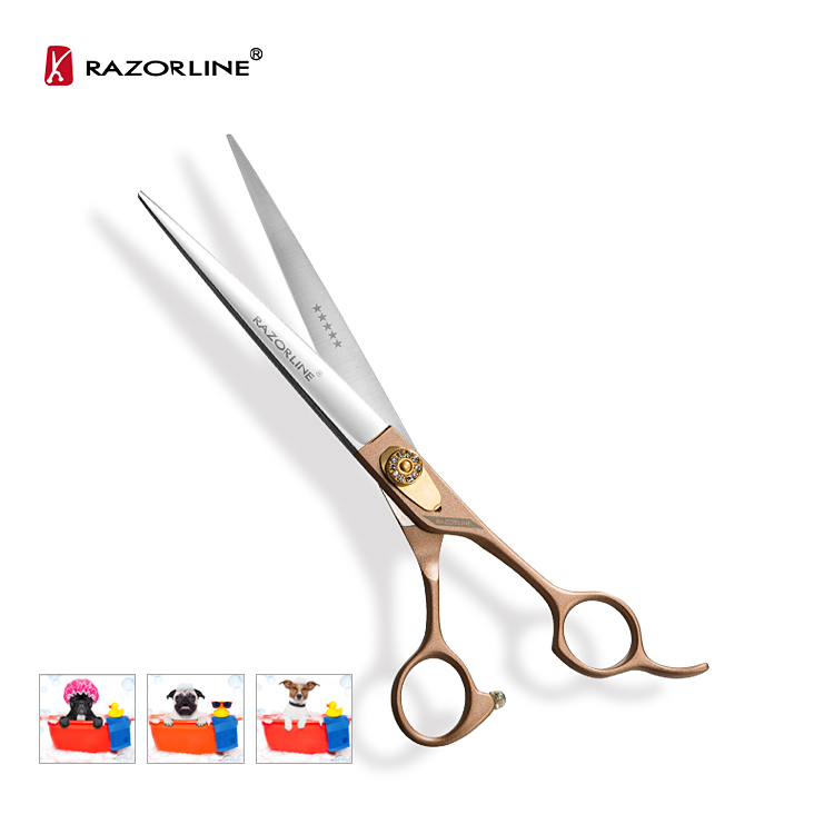 Razorline 2020 NPK04RG 7.5 Inch SUS440C Steel Professional Pet scissors for Dog