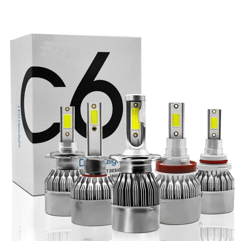 Высокая мощность C6 Led h4 лампы для передних фар супер яркий h7 светодиодные лампы для автомобильных 881 H13 H1 H3 9005 9006 880 H11 H7 H4 Светодиодная лампа для фары