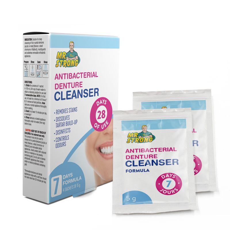 Private label протез чистящий порошок, замочить кристаллы, чистые средства рта