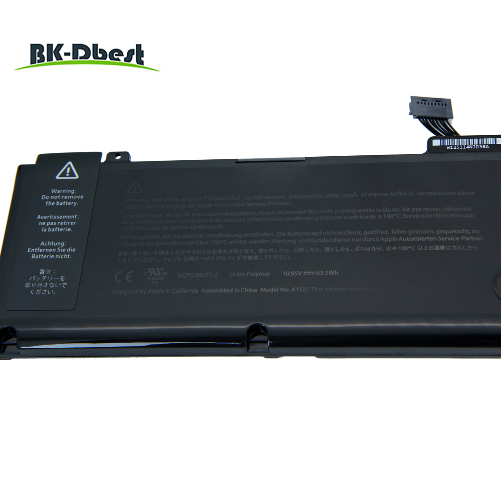 BK-Dbest Сменный аккумулятор для ноутбука Apple, 13 дюймов MacBook Pro A1278 A1322 [10,95 в, 6000 мАч]