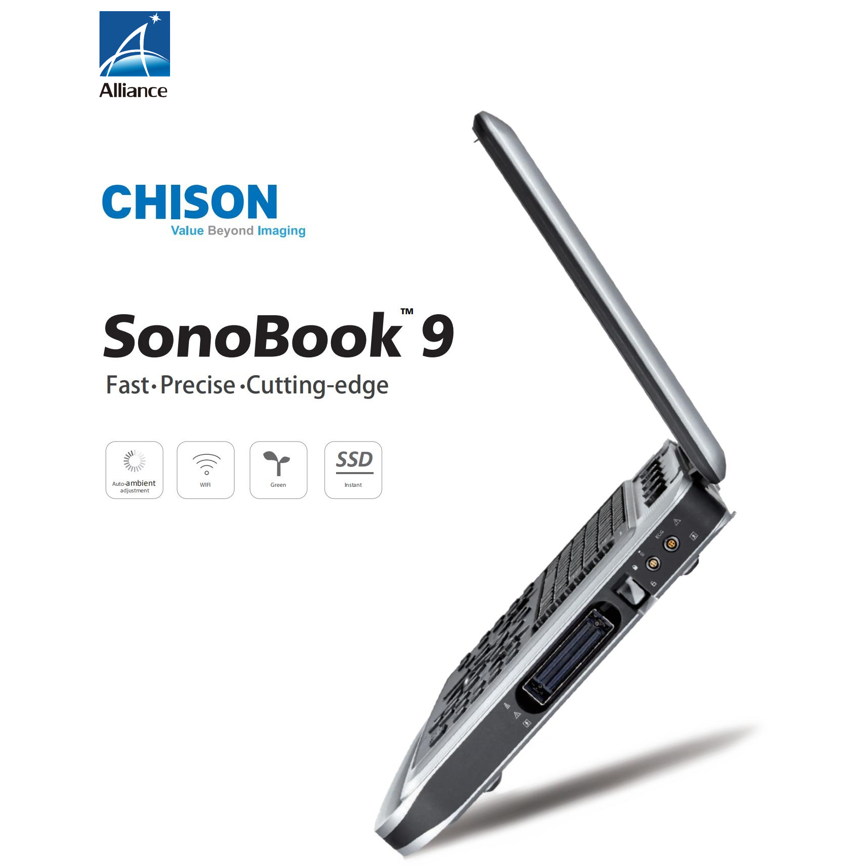 Chison SonoBook9 Смарт 4D ноутбук использования человеком цветной УЗИ-15-дюймовый цветной ЖК-монитор сердечно-сосудистых заболеваний, радиологическое, внутренний