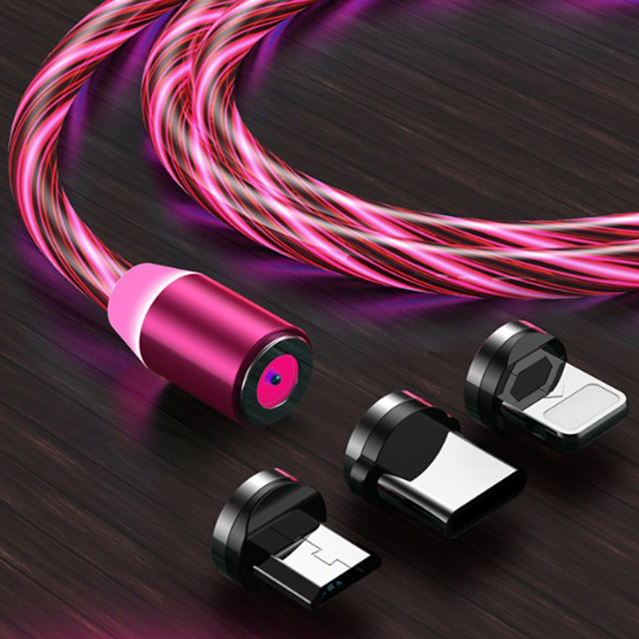 Бестселлер популярные новые продукты 2020 Быстрая зарядка USB-кабель потоковый светлый кабель для мобильного телефона USB Магнитный зарядный кабель
