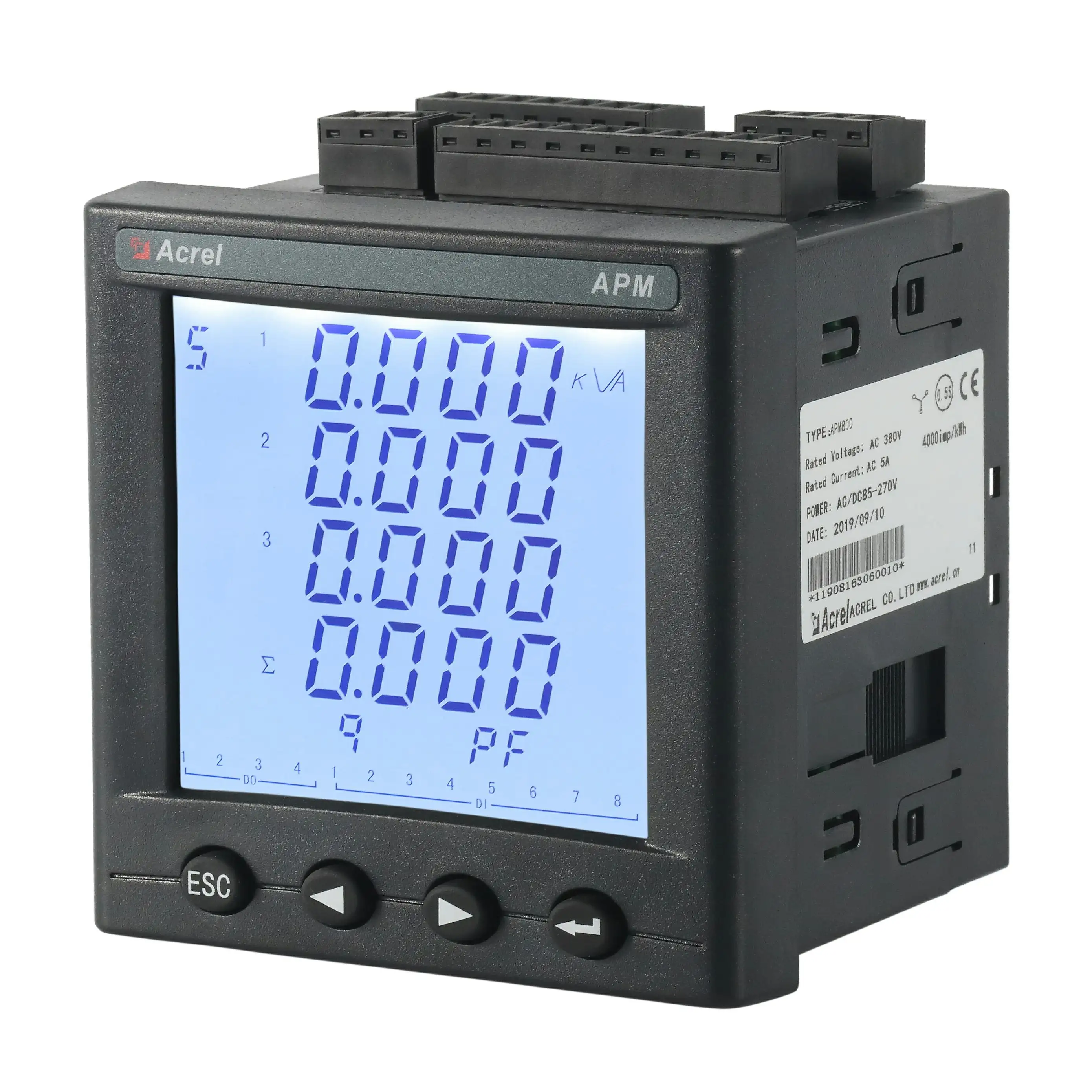 ACREL 3 Phase Smart Power Quality Energy Analyser Meter APM800 High Accuracy Class 0.5S With RS485 Modbus