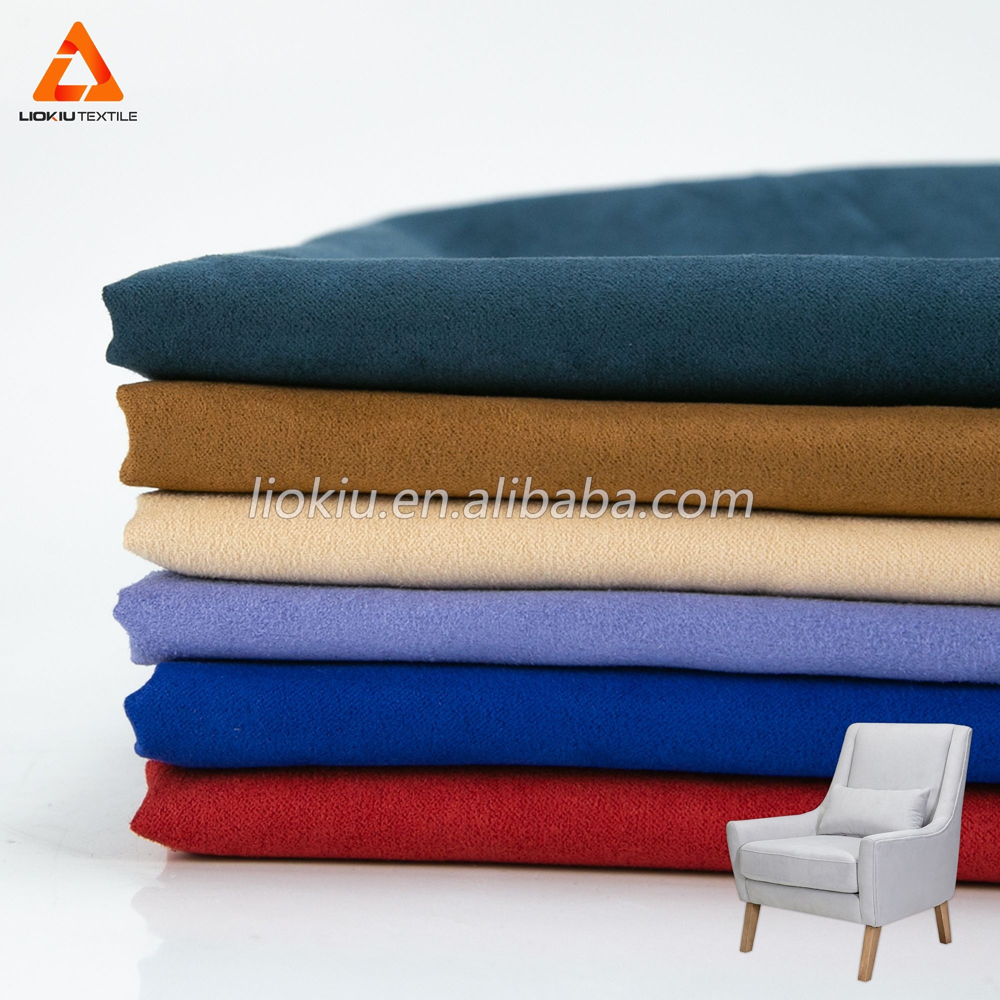 Upholstery Cover Cleaning Cloth One Side Brush Non-stretch Glass Fabric Microfiber Polyester Faux Suede Knitted Tricot Dyed