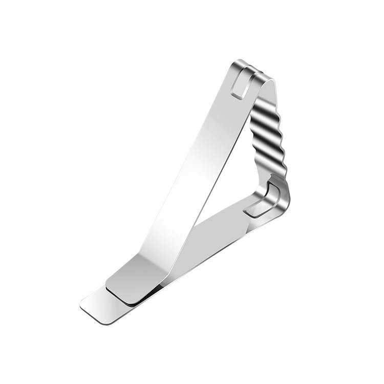Stainless steel tablecloth clip triangle wave 4.5 long mouth table clip picnic elastic fixing clip