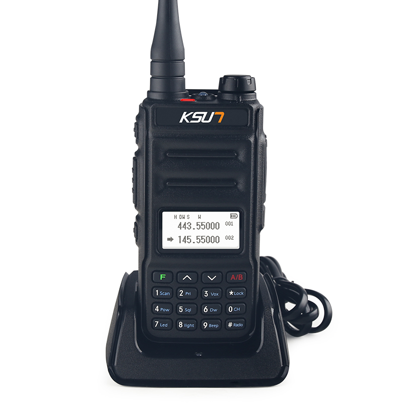 Высокое качество KSUN X-UV2D иди и болтай Walkie Talkie UV Dual Band Интерком с большим радиусом Ham радио высокой мощности двухстороннее радио