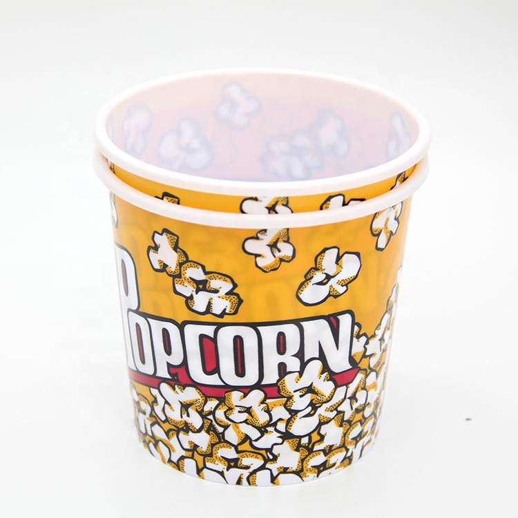 Прямые продажи с фабрики дешевые пластик круглый попкорн bucket1l Пользовательские печатных попкорн ведро