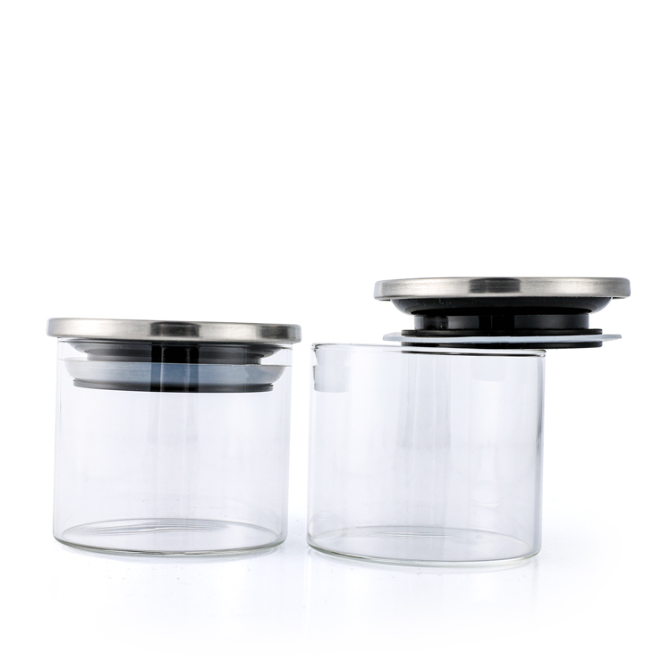 120ml clear glass candle jar air tight coffee tea jar food storage containers weed bottle smell proof with lid