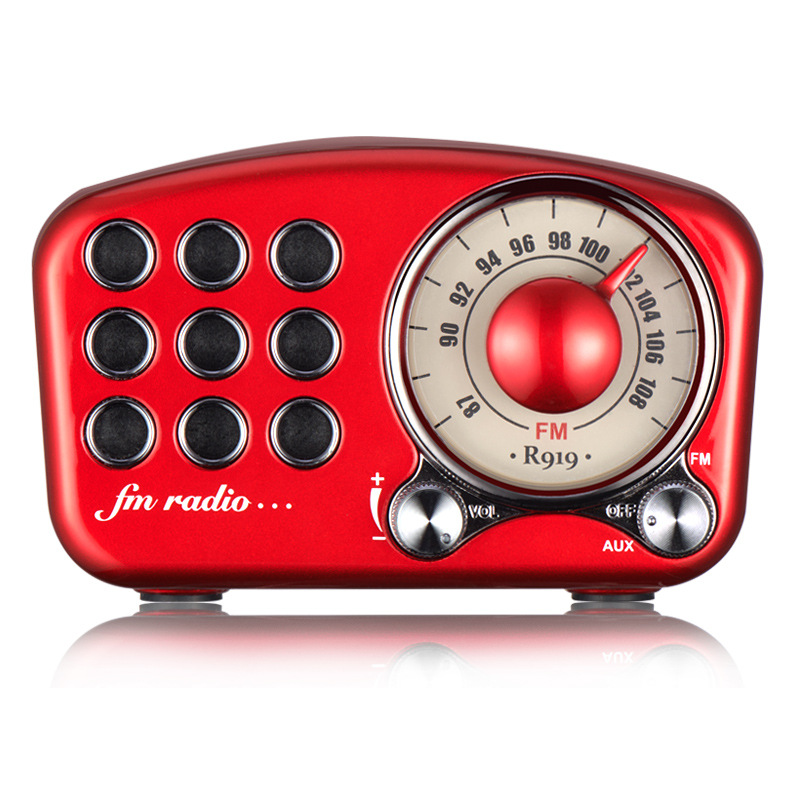 New red computer blue tooth retro speaker radio mini card mini speaker external speaker portable