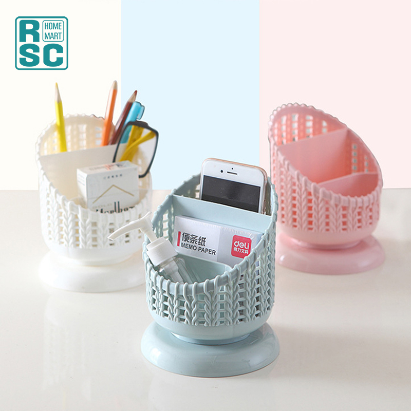 Творческий ротанга форма дизайн пластик полые канцелярские pen holder desktop коробка для хранения студентов канцелярские принадлежности