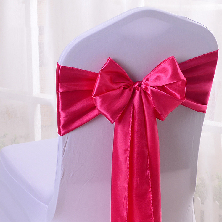 Housse Chair Decoration Stretch Chair Sashes Bows Chair Bands with Buckle for Wedding Hotel Banquet Birthday Party Decoration