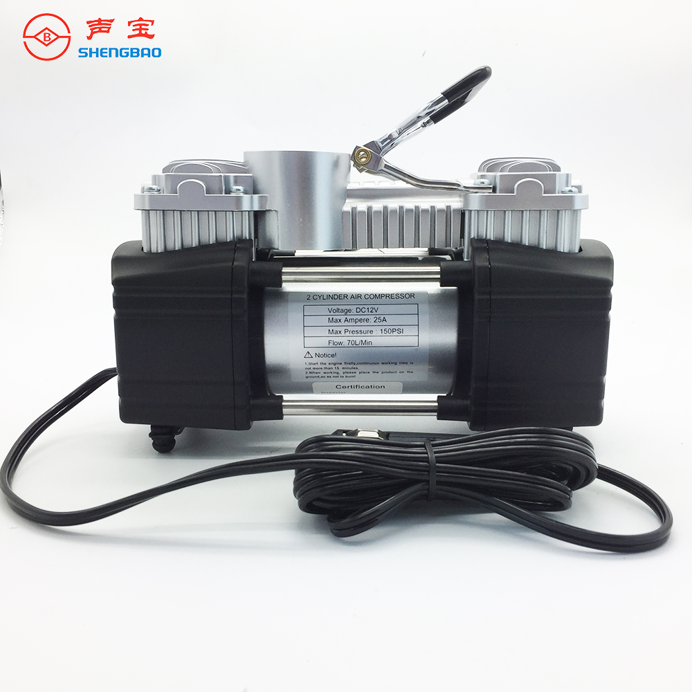 New item Fastest Double Cylinder Heavy Duty Portable Car Air Compressor