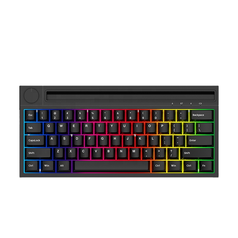 AJAZZ K620t простая раскладка 62-клавишная BT Проводная Двухрежимная механическая клавиатура RGB эффект освещения для ноутбука/ПК