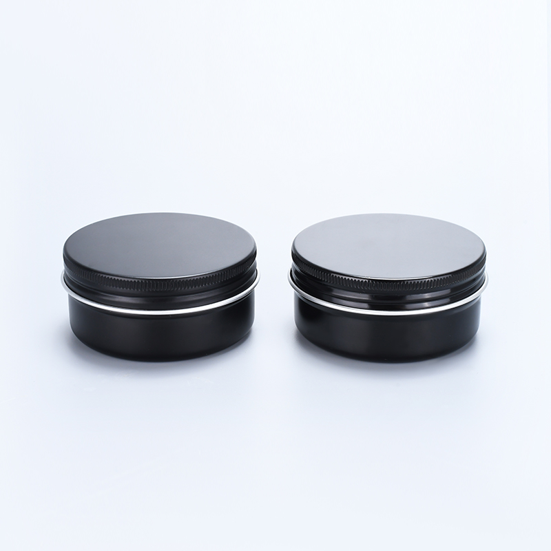 Wholesale 20ml 30ml 50ml 100ml 200ml aluminum cans manufacturing black aluminum jar cream jar