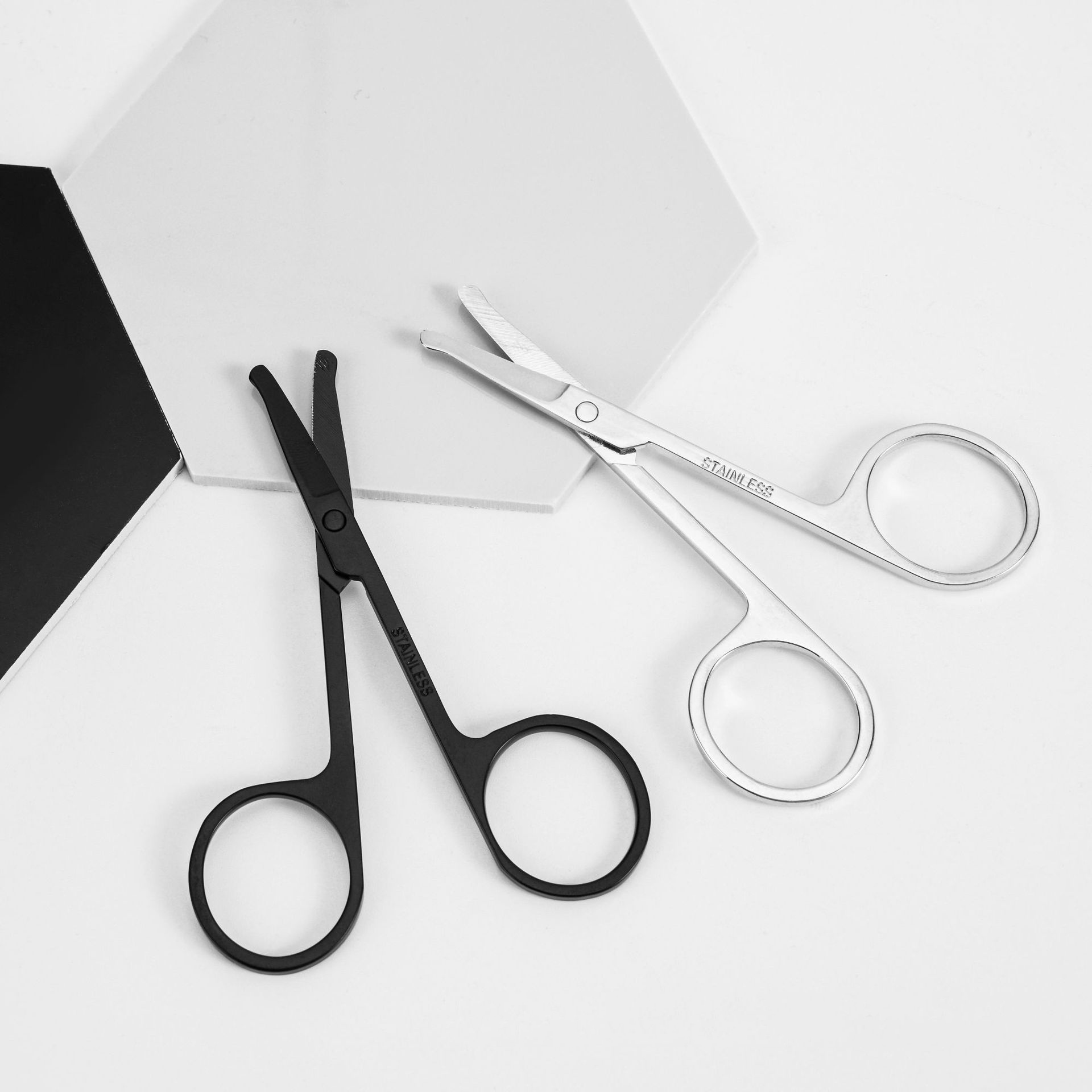 Nose Hair Scissors Rounded Tip Scissors Facial Hair Scissors Stainless Steel Blunt Tip Private Label