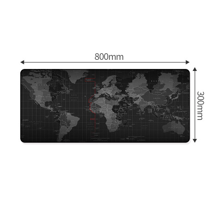 World map fast seaming large natural rubber mouse pad waterproof gaming table keyboard pad can be customized
