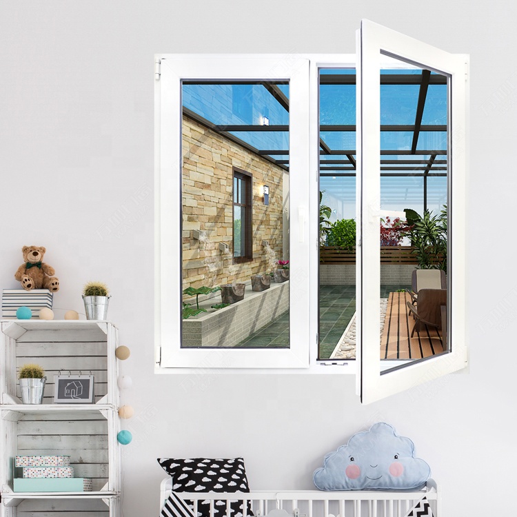 upvc pvc plastic villa casement swing window