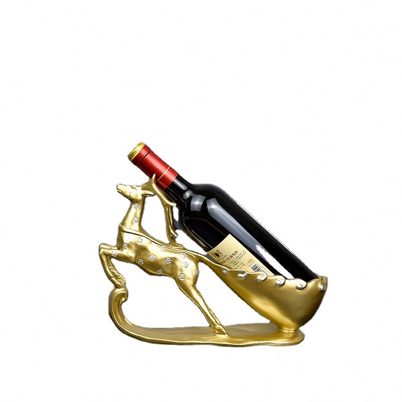 Nordic luxury Resin Crafts Deer Wine Rack Home Decoration Christmas Birthday Figurines Gift Bedroom Ornament