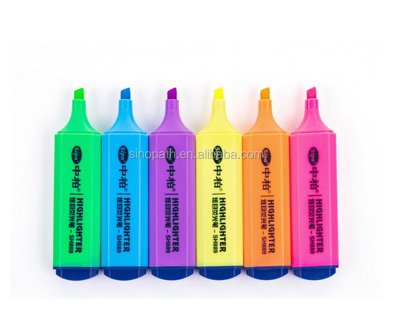 Sipa High Quality 7 Colors Custom Private Label Chisel Tip Graffiti Marker Highlighter Pen