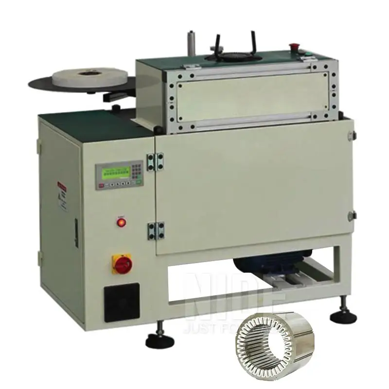 Efficient electric motor insulation paper cutting folding and inserting machine for stator coil winding