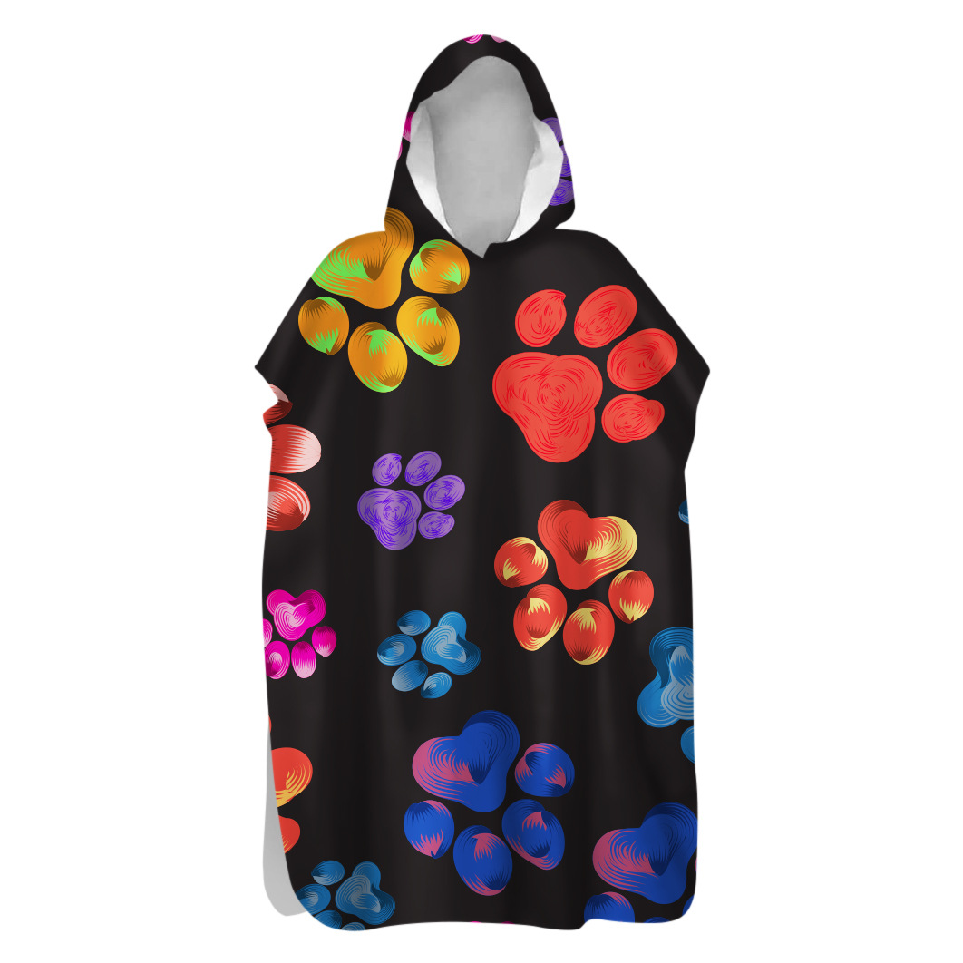 Factory Comfortable Hooded Children Beach Bath Cartoon Bunny Brown Robe Boys Girls Poncho Hemp Hoodie Towel