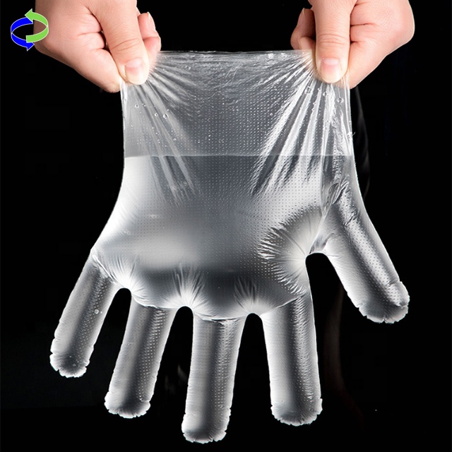 Полиэтиленовые одноразовые перчатки из прозрачного пластика HDPE