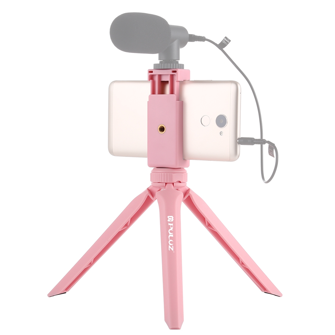 Dropshipping PULUZ Phone Tripod Stand With Phone Clamp Selfie Stick Tripod
